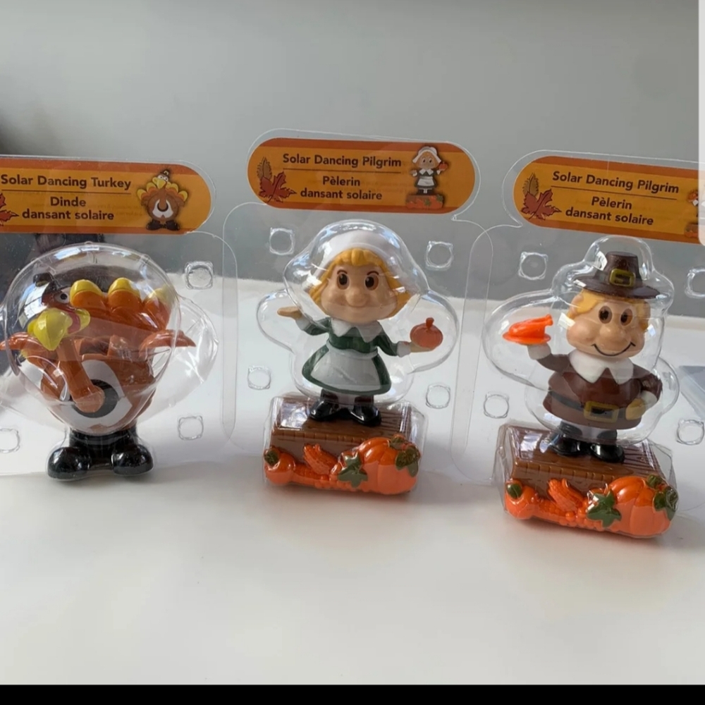 Solar dancing pilgrim and turkey set